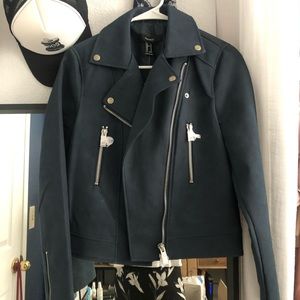 F21 Blue Leather Jacket